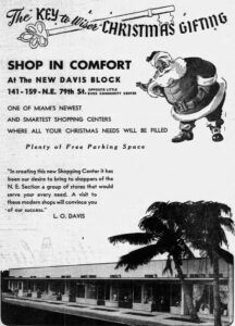 Ad in Miami News for Snappy Shopping Center in 1946